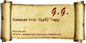Gasparics Gyöngy névjegykártya